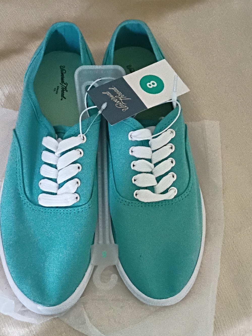Universal Thread Teal Canvas Sneakers with White Laces